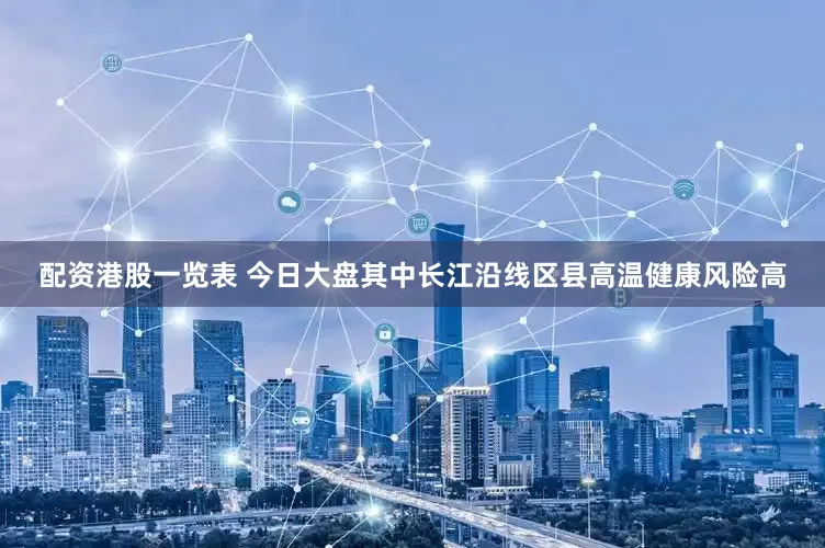 配资港股一览表 今日大盘其中长江沿线区县高温健康风险高