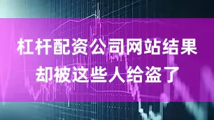 杠杆配资公司网站结果却被这些人给盗了